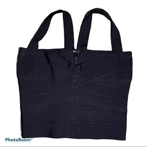 NWOT Black Strap Crop Top Size Medium